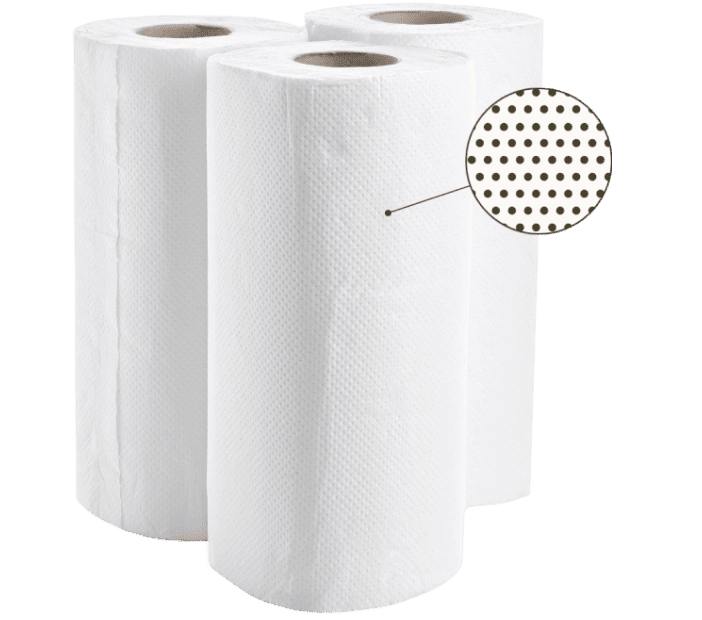 Rotolo asciugamani sbiancato riciclato